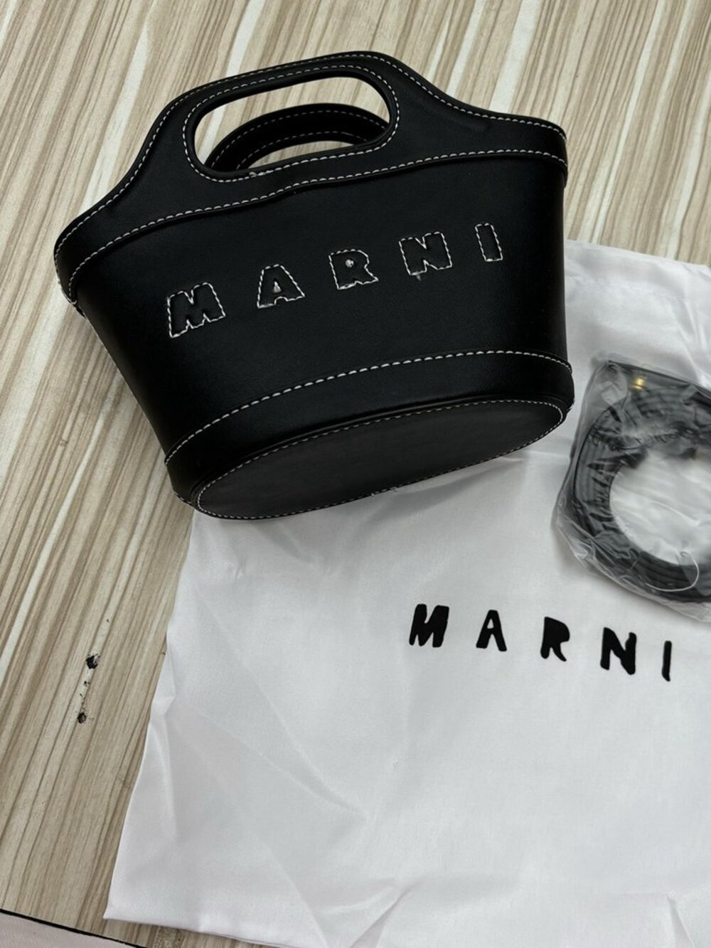 Marni - All-Leather Black - Mini Crossbody Bag